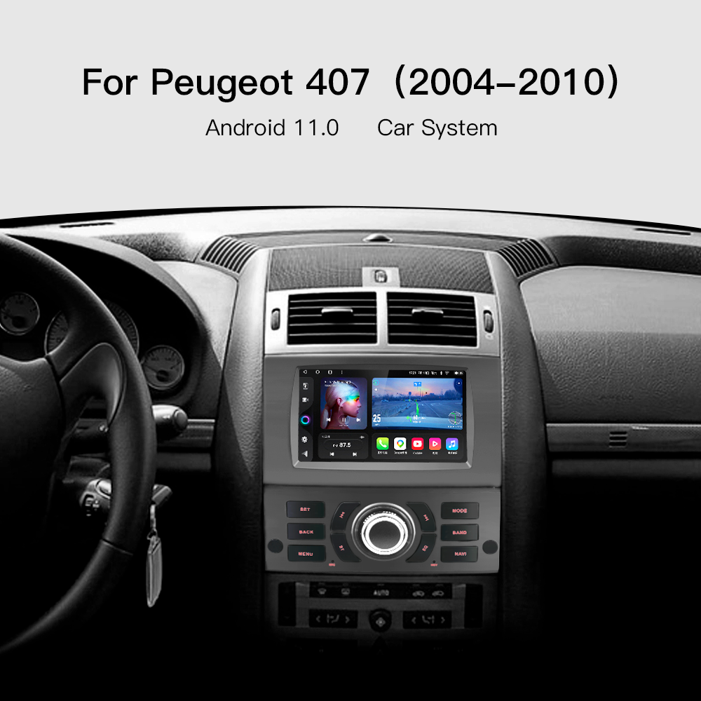 Kingchange-Autoradio Android Auto, Navigation GPS, Lecteur VidÃ©o, StÃ©rÃ©o, Carplay, DSP, Sans DVD, Limitation, 7 , KIT 407, 2004-2010 n° 1