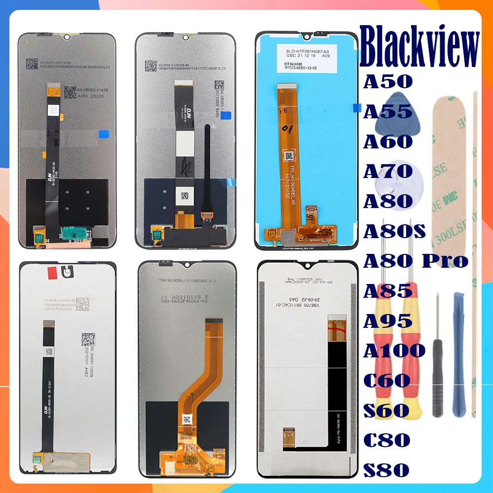 Ã‰cran LCD tactile pour Blackview A50, A53, A55, A60, A70, A80, A80S, A80 Pro, A85, A95, A100, C60, S60, C80, S80, BV5500 + n° 1