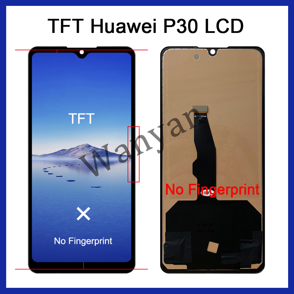 PiÃ¨ces de rechange de HÃ©bergements eur d'Ã©cran tactile d'affichage Ã  cristaux liquides, OLED d'origine, Huawei P30 n° 5