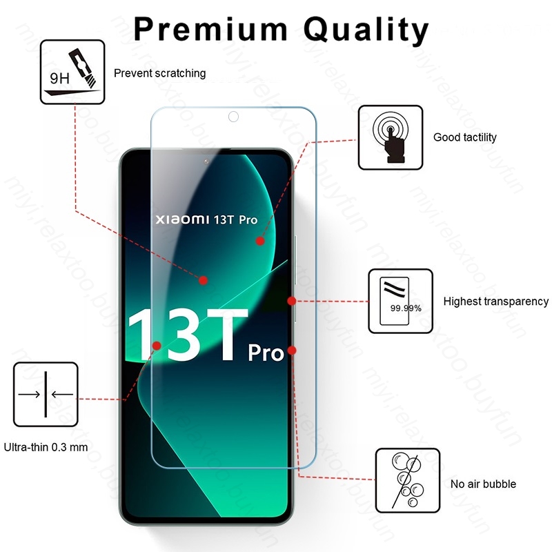 Coque en verre pour Xiaomi Mi 13 T Pro 5G, verre de protection, couverture complÃ¨te, Xiaomi Xaomi Xiami XiaredÃ©pensÃ© Mi 13 T ata 13T 13 T Pro 5G, 4 piÃ¨ces n° 3