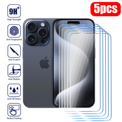 Protecteur d'Ã©cran en verre pour iPhone, 15, 14, 13, 11, Pro, Max, 12, Mini, Guatemala, 15, 14, 8, 7, Plus, Poly, X, XS, Max, SE, 2022, 5 piÃ¨ces