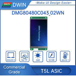 Ã‰cran intelligent Dwin T5L HMI, 4.3 pouces IPS 800X480 LCD Tech, port TTL UART, DMG80480C043 _ 02W small picture n° 3