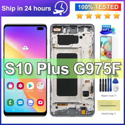 Ã‰cran tactile LCD de remplacement pour SAMSUNG Galaxy S10 PLUS SM-G9750 G975F, 100% testÃ© 6.2 en effet small picture n° 1