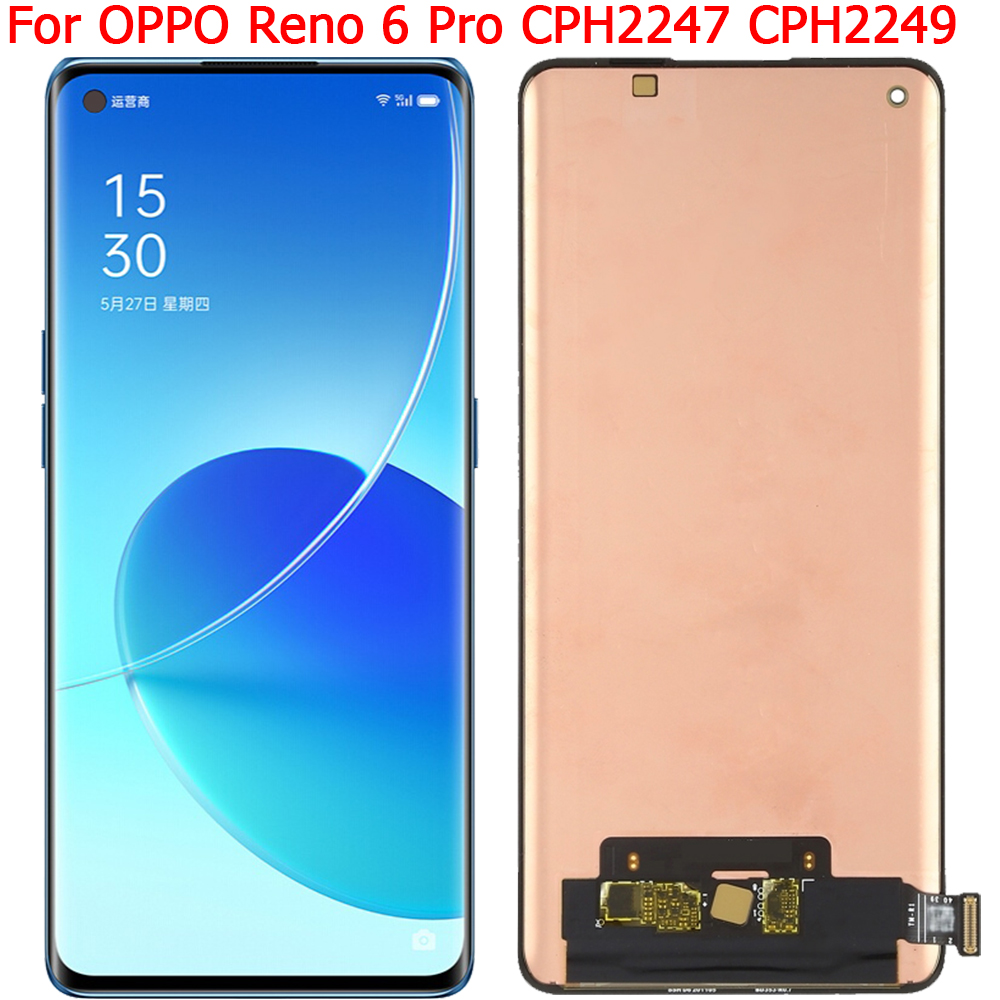 Ã‰cran LCD d'origine avec cadre, piÃ¨ces d'assemblage de HÃ©bergements eur d'Ã©cran tactile, OPPO Reno 6 Pro 5G, 6.55 pouces, CPH2247, CPH20.25 n° 1