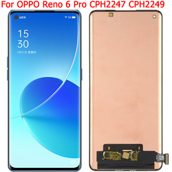 Ã‰cran LCD d'origine avec cadre, piÃ¨ces d'assemblage de HÃ©bergements eur d'Ã©cran tactile, OPPO Reno 6 Pro 5G, 6.55 pouces, CPH2247, CPH20.25