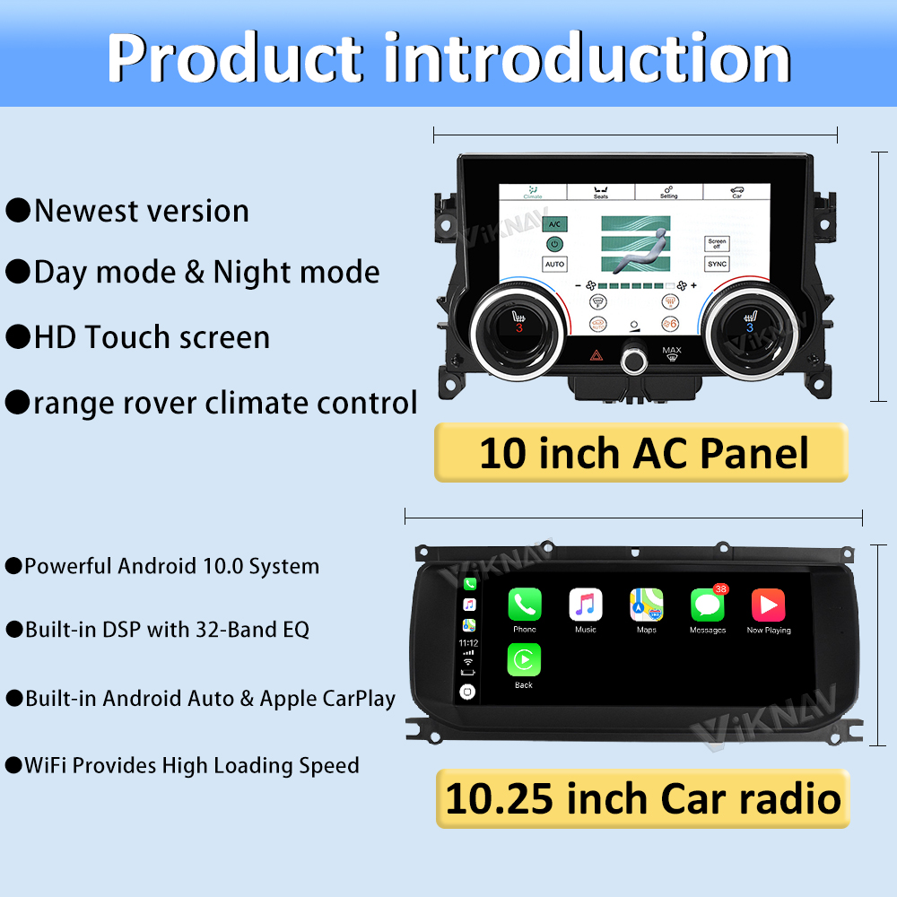 Autoradio pour Land Range Rover Evoque L551 L538 2013-2017, CarPlay, Android, Limitation, Ã‰cran Large HD de 10.25 Pouces n° 2