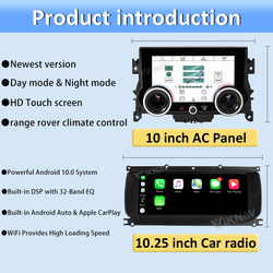 Autoradio pour Land Range Rover Evoque L551 L538 2013-2017, CarPlay, Android, Limitation, Ã‰cran Large HD de 10.25 Pouces small picture n° 2