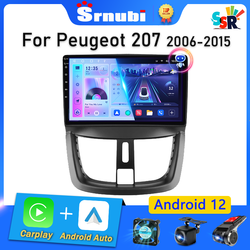 Srnubi-Autoradio Android 12 avec Lecteur de Limitation, Carplay Stéréo, GPS, DVD, Unité Centrale, 2 Din, SSR, KIT 207 CC, 207CC, 2006 - 2015