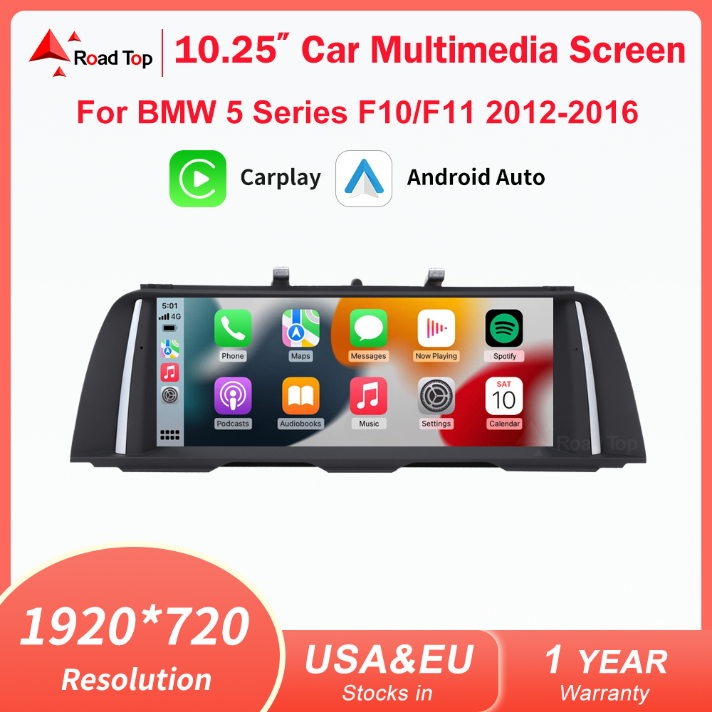 Lecteur de voiture sans fil Apple CarPlay, radio Android, Ã©cran d'affichage automatique pour BMW SÃ©rie 5, F10, F11, 2012-2016, unitÃ© principale NBT n° 1