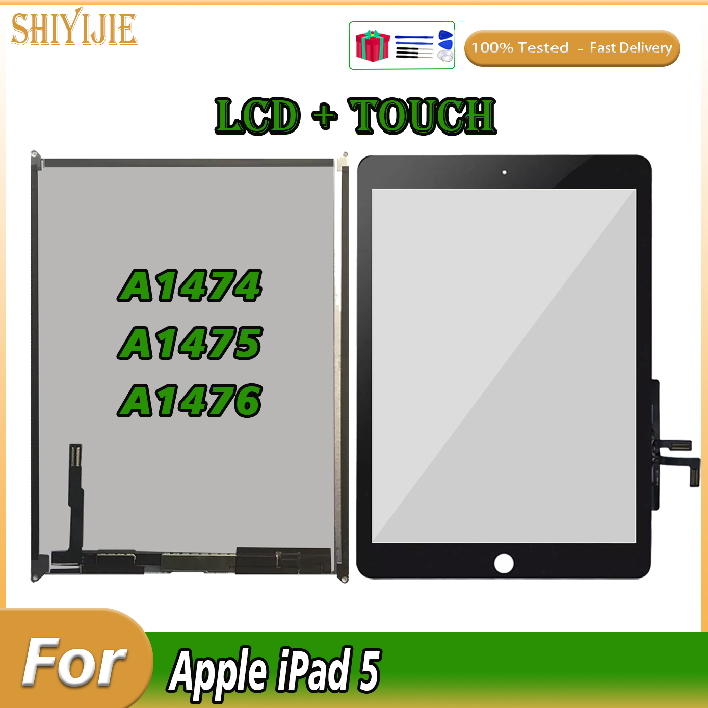 Ensemble Ã©cran tactile LCD de remplacement, pour iPad 5 A1474 A1475 A1476, tablette PC Air 1 Air1 iPad5 n° 1