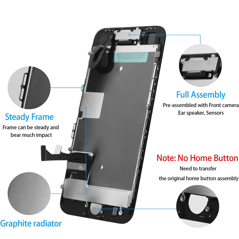 Bloc Ã©cran tactile LCD de remplacement, avec camÃ©ra frontale et rÃ©cepteur de tÃ©lÃ©phone, pour iPhone 8 7 6S 6 Plus n° 3