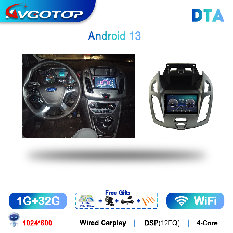 Limitation du moniteur d'autoradio Android 13 pour Ford ATIC Connect, Carplay sans fil, WiFi 4G, GPS, DSP Biomic, 2014-2015 n° 6