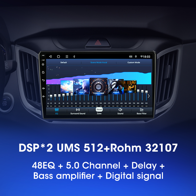 Autoradio Android 12 avec Navigation GPS et Ã‰cran PartagÃ©, Lecteur VidÃ©o, 4G, 2 Din, 10.1 Pouces, Limitation, Carplay, pour Hyundai Creta feast 25, 2015-2021 n° 4