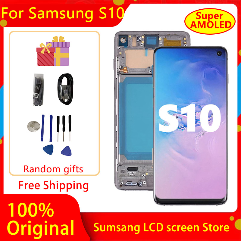 Ã‰cran tactile d'origine 6.1 AMOLED de remplacement + coque arriÃ¨re, pour SAMSUNG Galaxy S10 G973F/DS G973U G973 SM-G973 n° 1