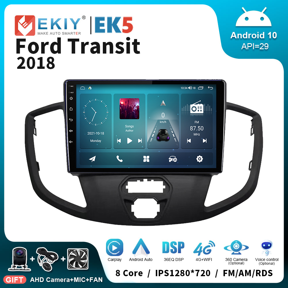 EKIY  autoradio EK5 Android Auto Carplay 4 go 64 go Navigation GPS lecteur multimÃ©dia DVD stÃ©rÃ©o 2 Din unitÃ© centrale pour voiture Ford Transit 2018 n° 1