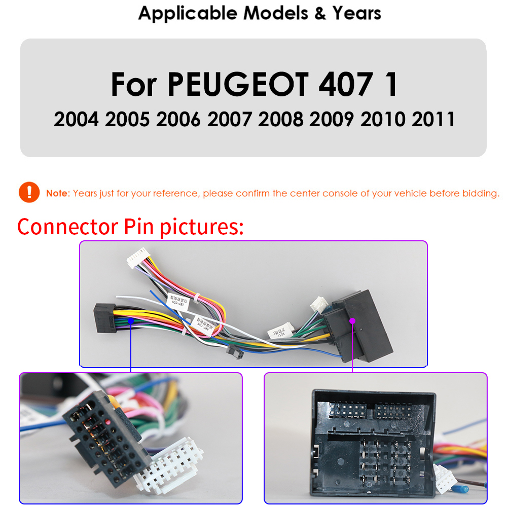 Autoradio Android, Navigation GPS, 4G, Lecteur StÃ©rÃ©o, Limitation VidÃ©o, UnitÃ© Centrale pour Voiture KIT 407 1 (2004-2011) n° 2