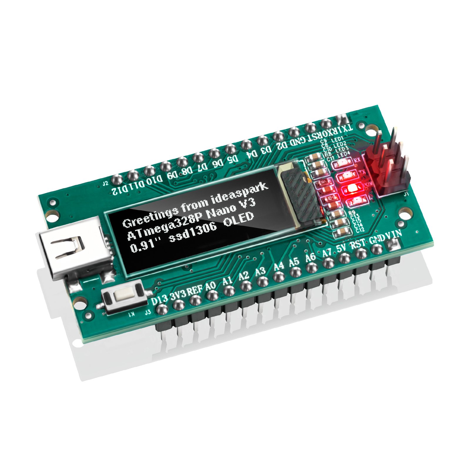 CharacterV3.0, CharacterBoard ATmega328P CH340 Ã‰cran OLED 0.91 en effet intÃ©grÃ©, 128x32 SSD1306 IIC I2C Compatible avec Ardu37CharacterV3.0 n° 1