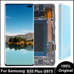 Bloc Ã©cran tactile LCD AMOLED avec dÃ©faut, pour SAMSUNG Galaxy S10 Plus G975 SM-G9750 G975F, original small picture n° 1