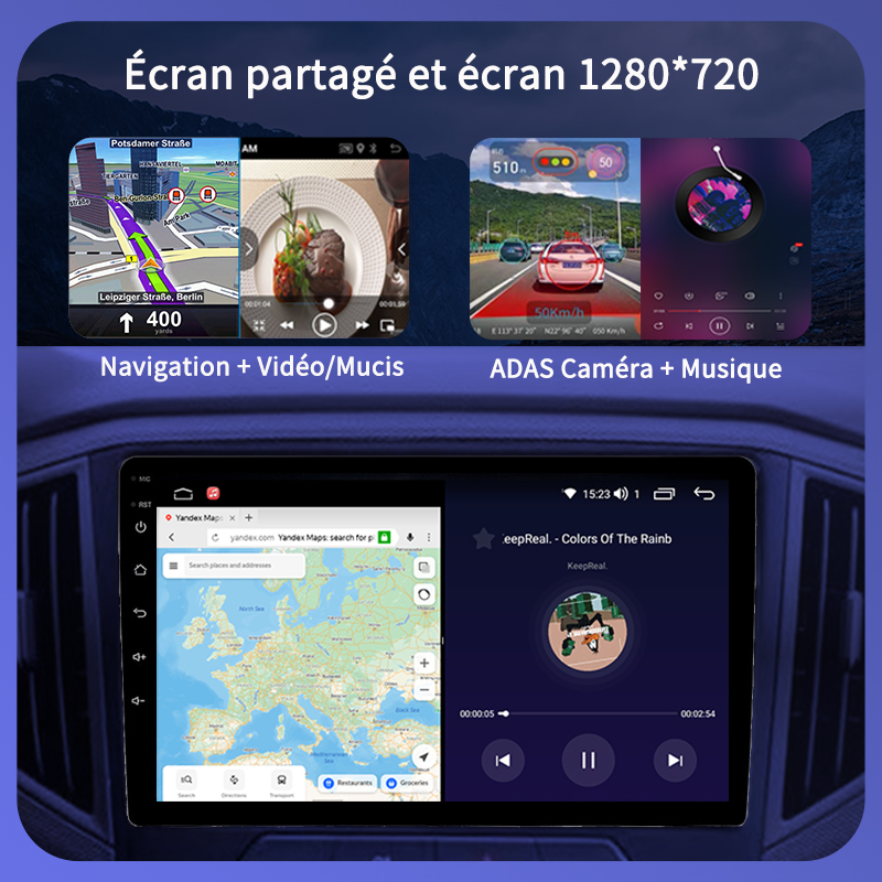 ZTONAV-Radio Carplay sans fil, StÃ©rÃ©o Android, Limitation GPS, Renault Clio 4, 2012, 2013, 2014, 2015, 2016 n° 4