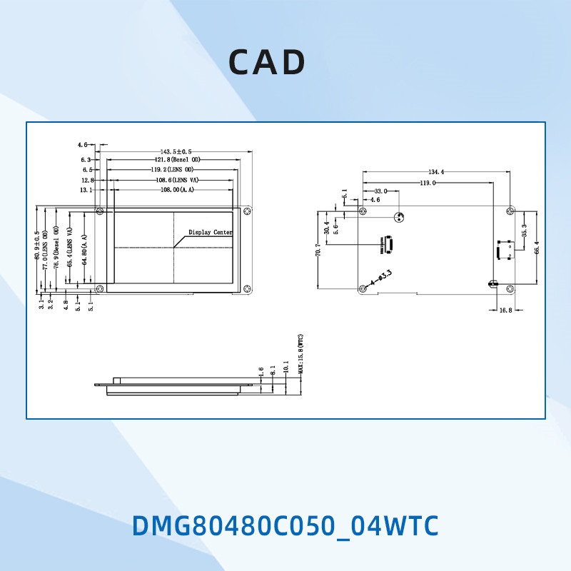 DWIN 5 pouces 800x480 TFT LCD Ã©cran HMI Ã©cran tactile prix bas DMG80480C050-04WTC rentable n° 4