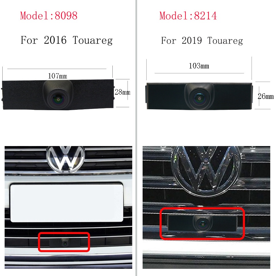 Caméra de stationnement avant pour Volkswagen VW Touareg, vision nocturne, Full HD, Auto, 170 °, AHD, 1080P, 2016, 2019 n° 2