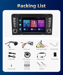 PodoNuremberg-Autoradio Android, CarPlay, Bluetooth, WiFi, FM, navigation GPS, lecteur de limitation automatique, 2DIN, pour Audi A3, S3, RS3 small picture n° 6