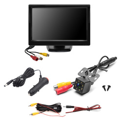 Ã‰cran d'affichage de moniteur HD TFT LCD, entrÃ©e AV bidirectionnelle, camÃ©ra de recul de recul, pliable, Ã©cran de limitation de voiture, 4.3 , 5 small picture n° 3