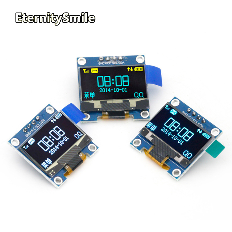 Carte d'Ã©cran LCD pour Ardu37, technologie d'affichage blanche sÃ©rie OLED IIC, GND, VCC, SCL, SDA, 0.96 pouces, 12864, X64, I2C, SSD1306, 0.96 n° 2