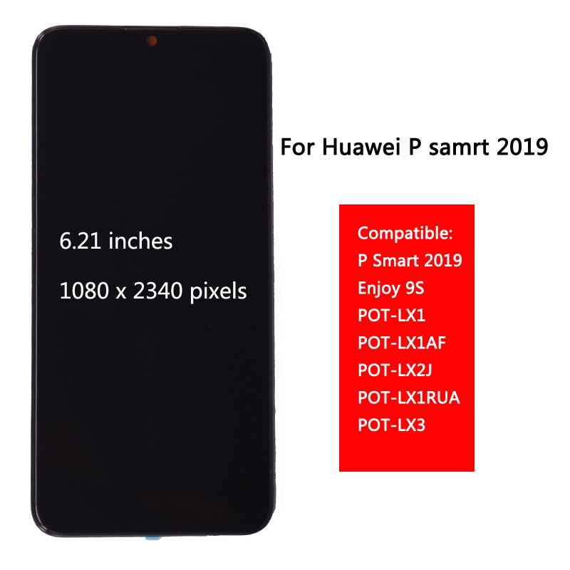 Bloc écran tactile LCD avec châssis, pièce de rechange pour Huawei P Smart 2019 2019 n° 2