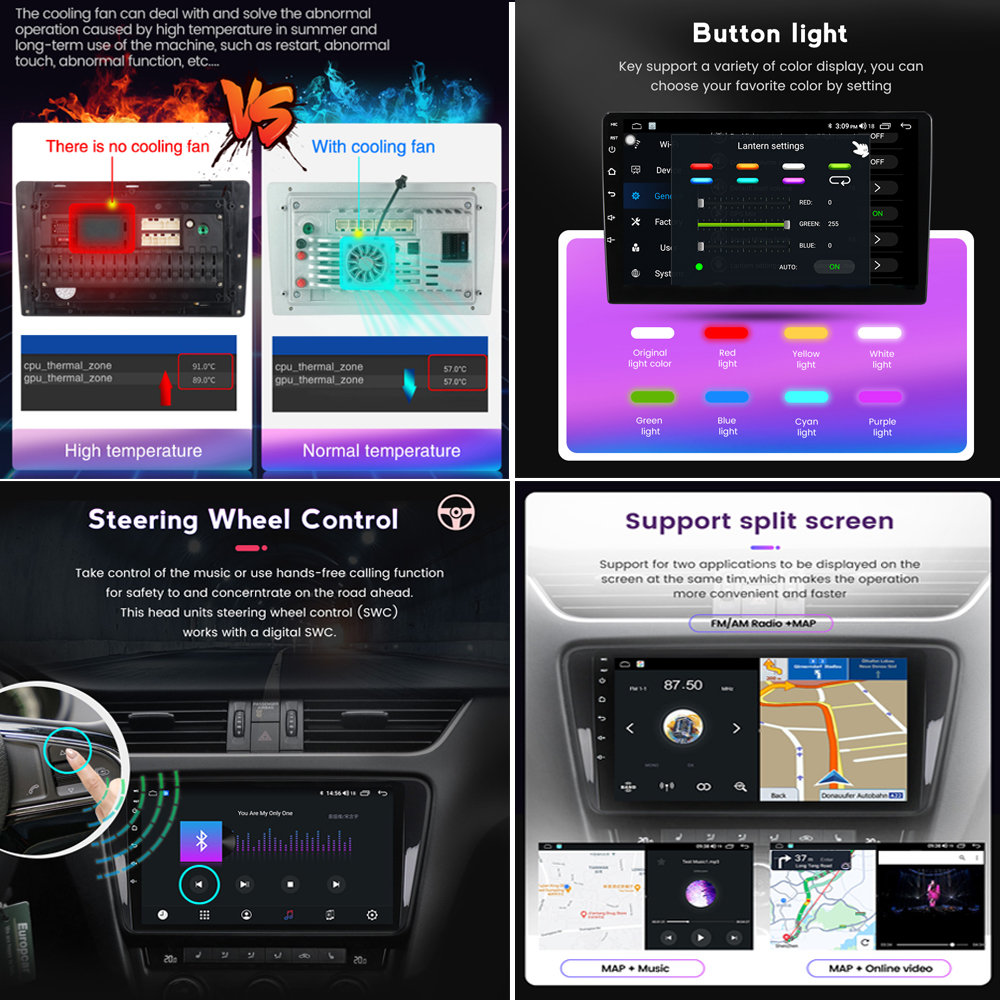 Autoradio Android 13 Qualcomm Snapdragon, Navigation GPS, StÃ©rÃ©o, UnitÃ© Centrale, Lecteur de Limitation, pour Renault Clio 4, BH98, SHIRT 98, 2012 - 2019 n° 4