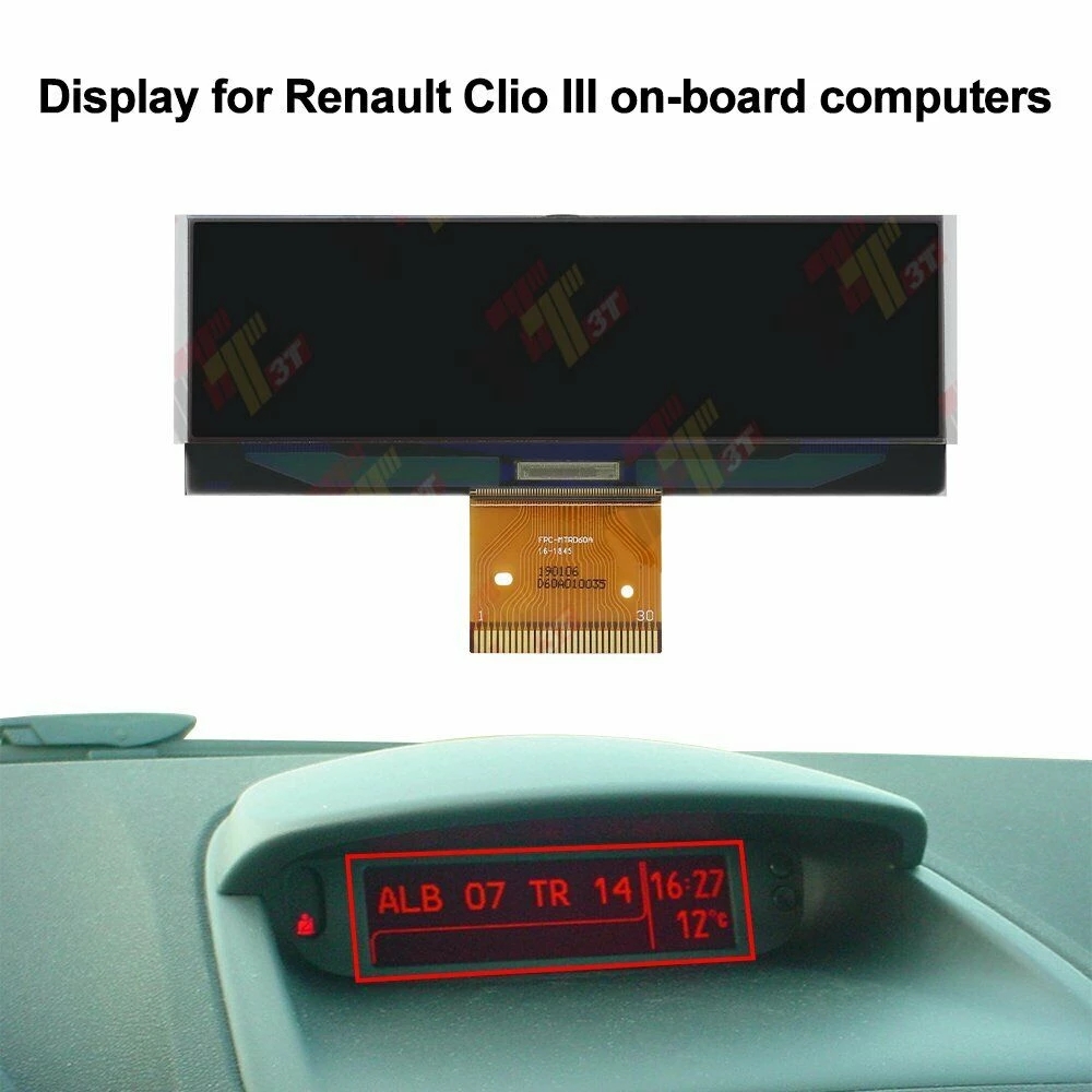 Prada-Ã‰cran LCD pour Renault Clio III, Carte d'Ordinateur de Bord, 3231967 n° 1