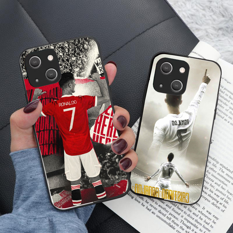 Ã‰tui souple pour iPhone 11 SE X 8 7 6 6S 5 5S Pro Max Plus SM-81 C-CR7 Football Star n° 6