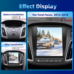 Podofo â€“ autoradio android 11 9.7 pouces, lecteur multimÃ©dia, Ã©cran Vertical, DVD, HIFI, GPS, Carplay, pour voiture Ford Focus (2012 â€“ 2018) small picture n° 2