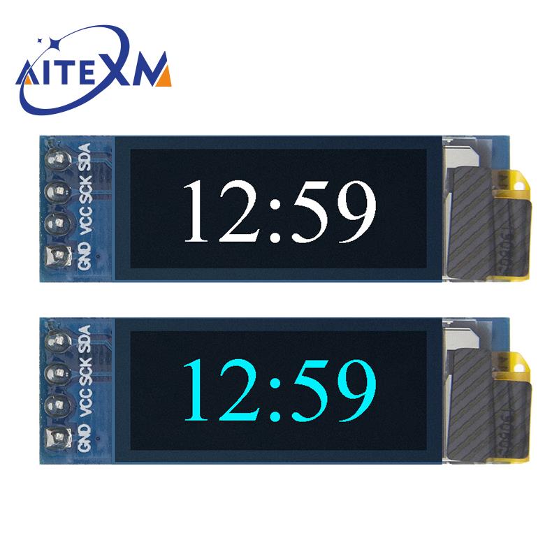 Ã‰cran OLED LCD LED, technologie IIC, communication pour Ardunio, blanc et bleu, 0.91 pouces, 0.91 pouces, X32 n° 1