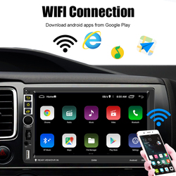 Lecteur MP5 de voiture avec Ã©cran de 7 pouces, transmetteur FM Android, affichage vidÃ©o multimÃ©dia, radio audio automatique, GPS, Bluetooth, WiFi, autoradio universel small picture n° 3