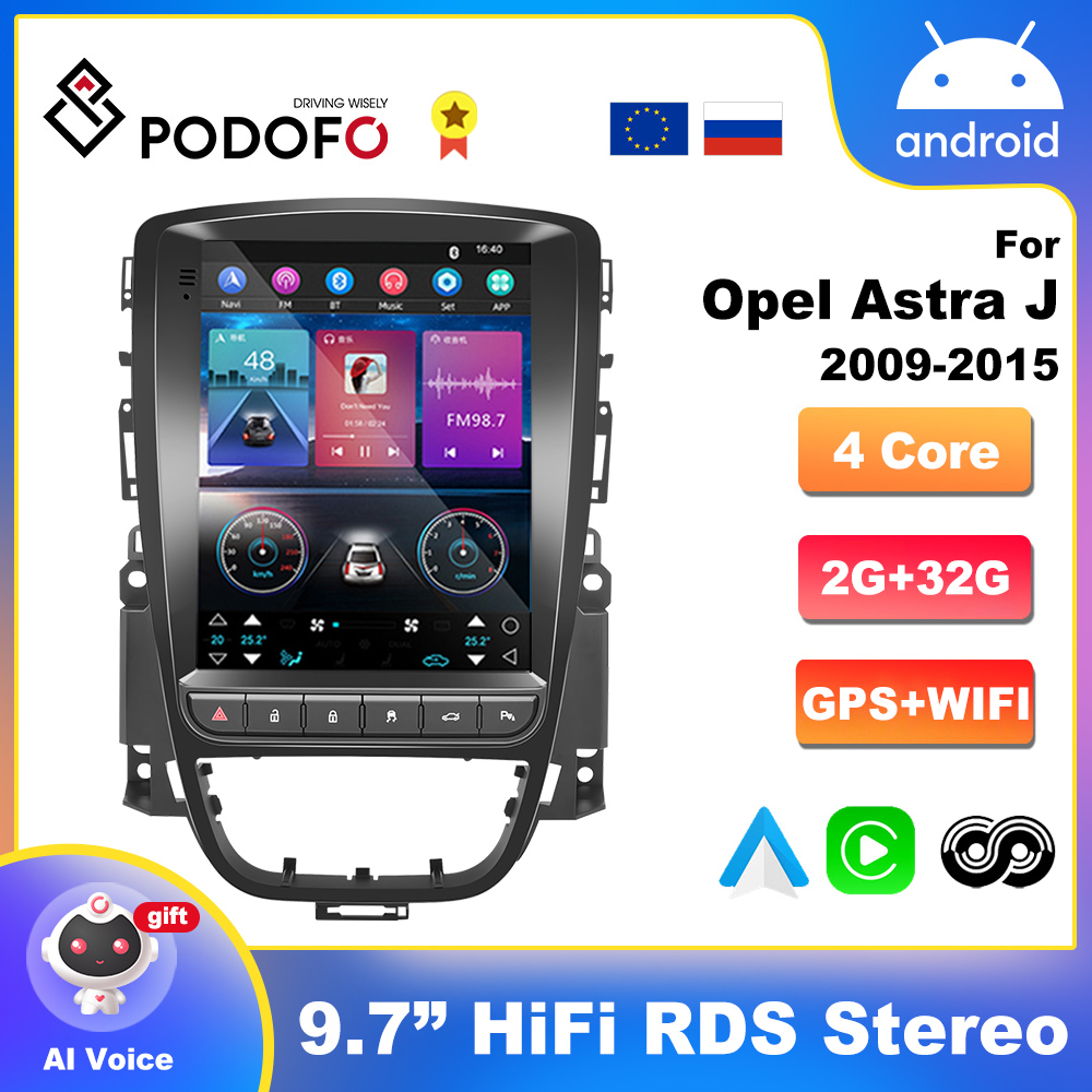 PodoNuremberg-Autoradio Android CarPlay pour Opel, Opel Astra J, Buick Verano 2009-2015, lecteur de limitation, 2din, navigation GPS, HiFi, unité principale n° 1