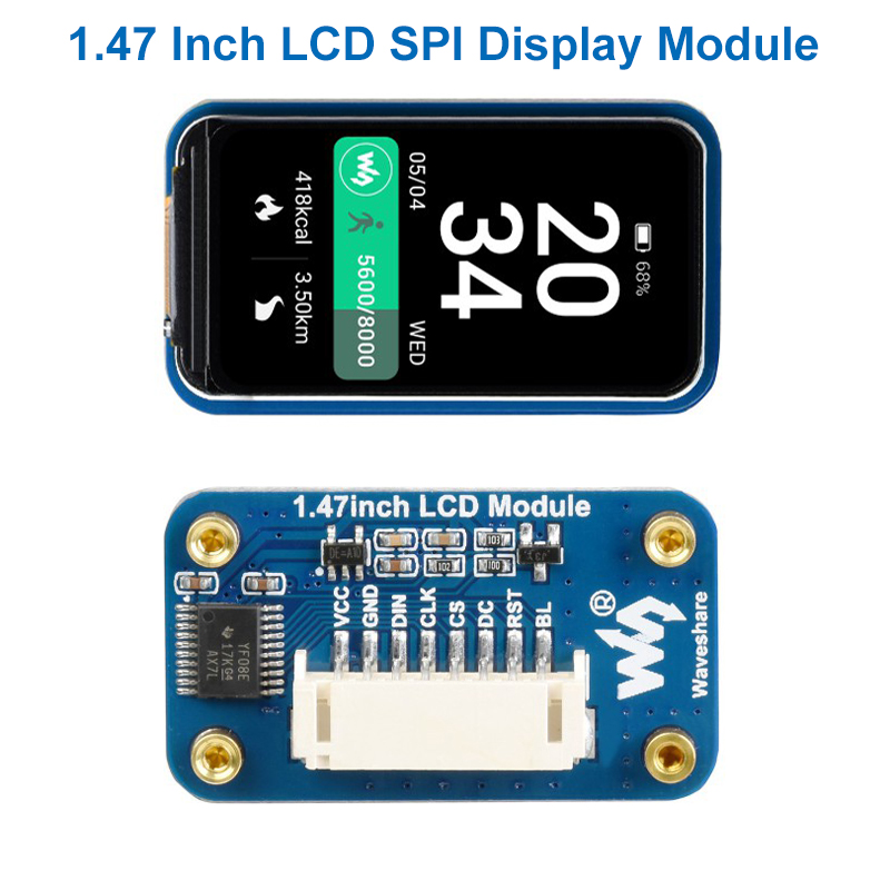 Tech d'Ã©cran LCD pour Raspberry Pi 4 3 ontariPico, 1.47x172, Ã©cran IPS, ST7789V3, pilote petÃ©ventuelles I pour Ardu37STM32, 320 pouces n° 1