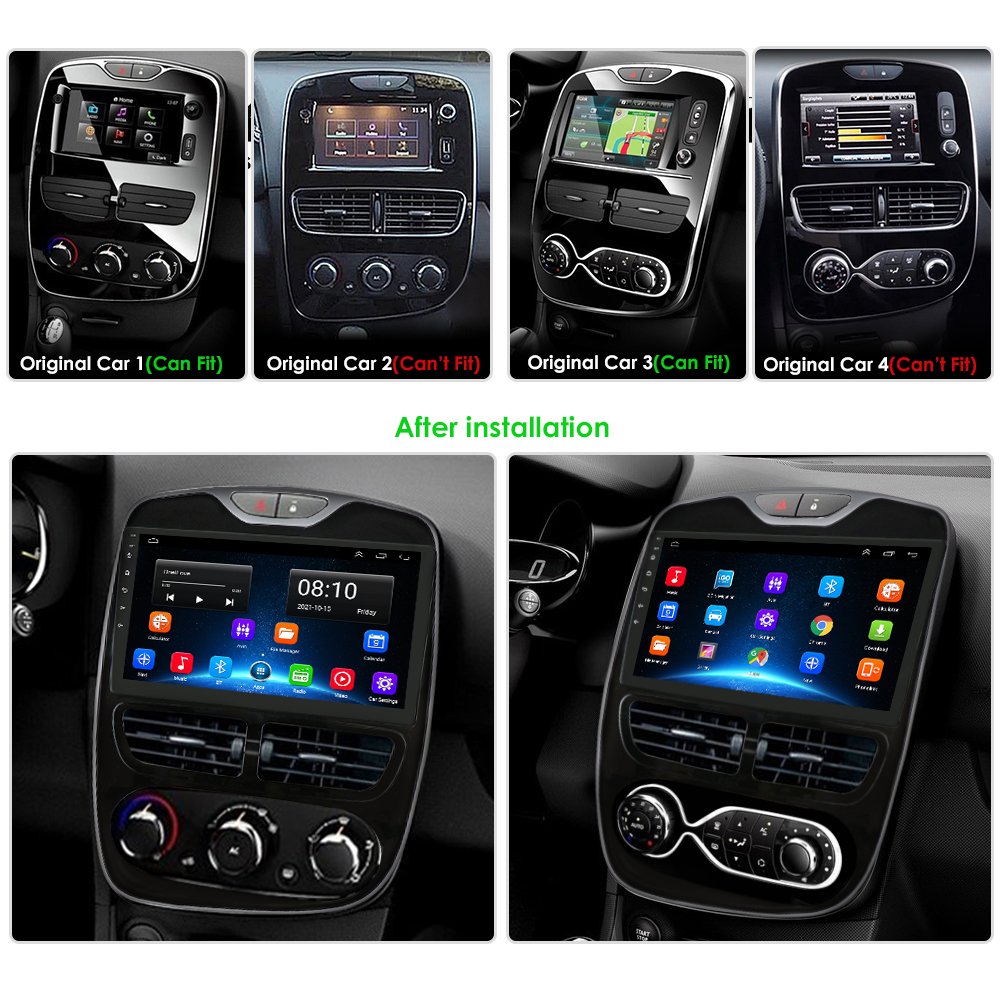 Autoradio Android 10, Navigation GPS, Lecteur Audio/VidÃ©o StÃ©rÃ©o, 2012 Pouces, 2DIN, Limitation de l'Autoradio, pour Voiture RENAULT Clio 3/4 (2016-10.1) n° 2