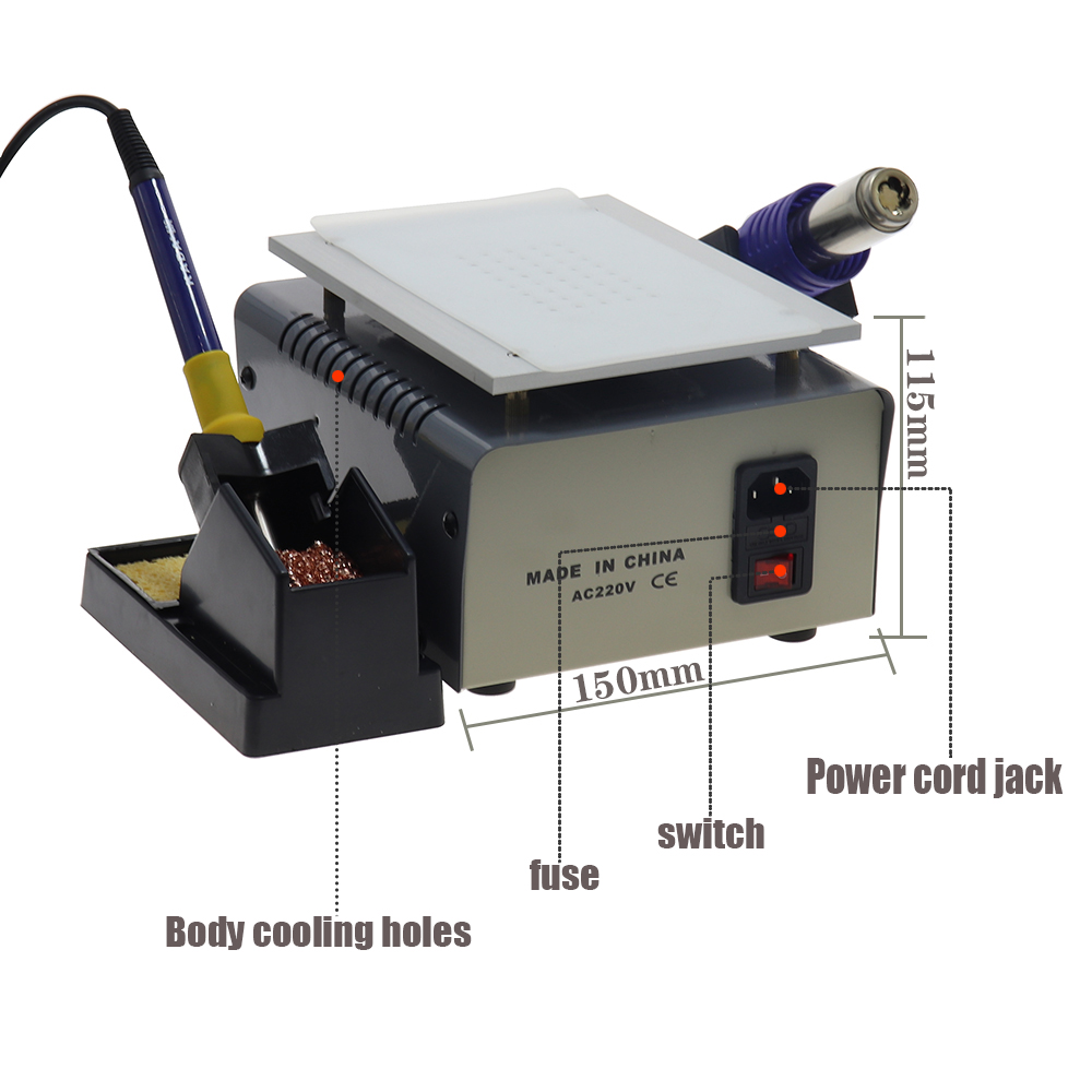 KADA-Machine de sÃ©paration d'Ã©cran tactile LCD, station de fer Ã  souder Ã  air chaud, station de expÃ©di3 en 1, mise Ã  niveau 948S 918B, 9803D + n° 2