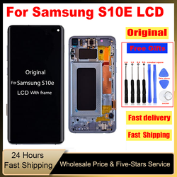 Bloc écran tactile LCD avec châssis, pour Samsung Galaxy S10e G970F/DS G970U G970W SM-G9700