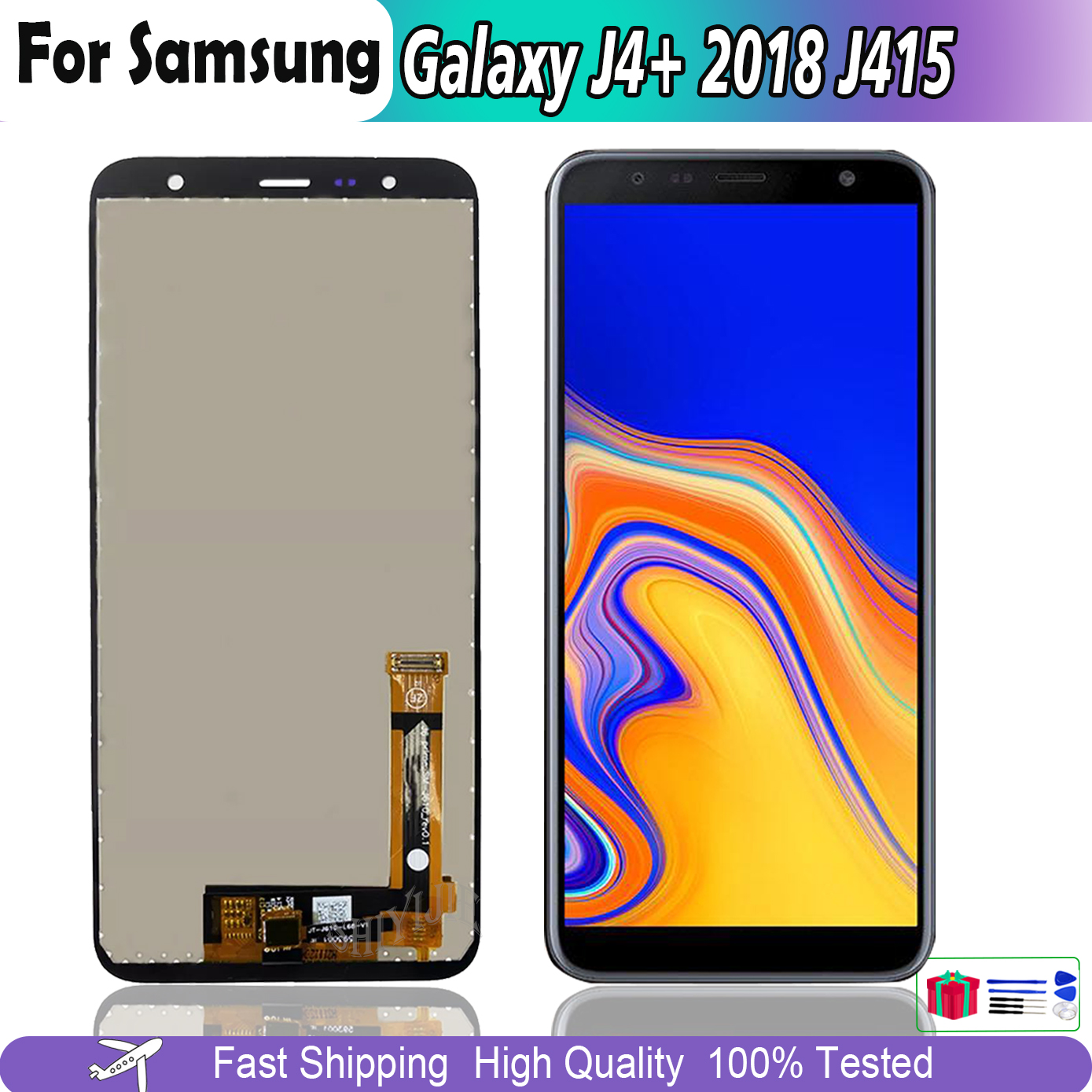 Ã‰cran tactile LCD 6.0 d'origine avec outils gratuits, pour Samsung Galaxy J4 + 2018 J4 Plus J415 J415F J4 Core J410G n° 1