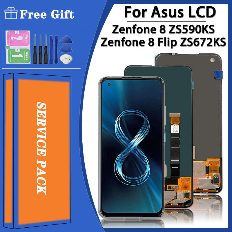 Ã‰cran tactile LCD Super AMOLED, pour Bali Zenfone8 8z ZS590KS -2A007EU I006D, HÃ©bergements eur pour Zenfone 8 Flip ZS672KS I004D LCD n° 1