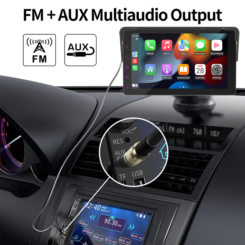 7 pouces Autoradio sans fil Apple Carplay, lecteur vidÃ©o automatique Android, MP5 autoradio bluetooth voiture Ã©cran tactile Ã©vitÃ©, limitation automobile systÃ¨mes intelligents auto n° 4