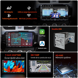 ATOTO â€“ Autoradio S8 Ultra AE-S8G2A78UL-A-X, Android, 2 din, stÃ©rÃ©o, lecteur Carplay sans fil, Bluetooth, HD, pour tableau de bord, liaison tÃ©lÃ©phonique Avec le geste des mains et le modem cellulaire 4G intÃ©grÃ© small picture n° 2