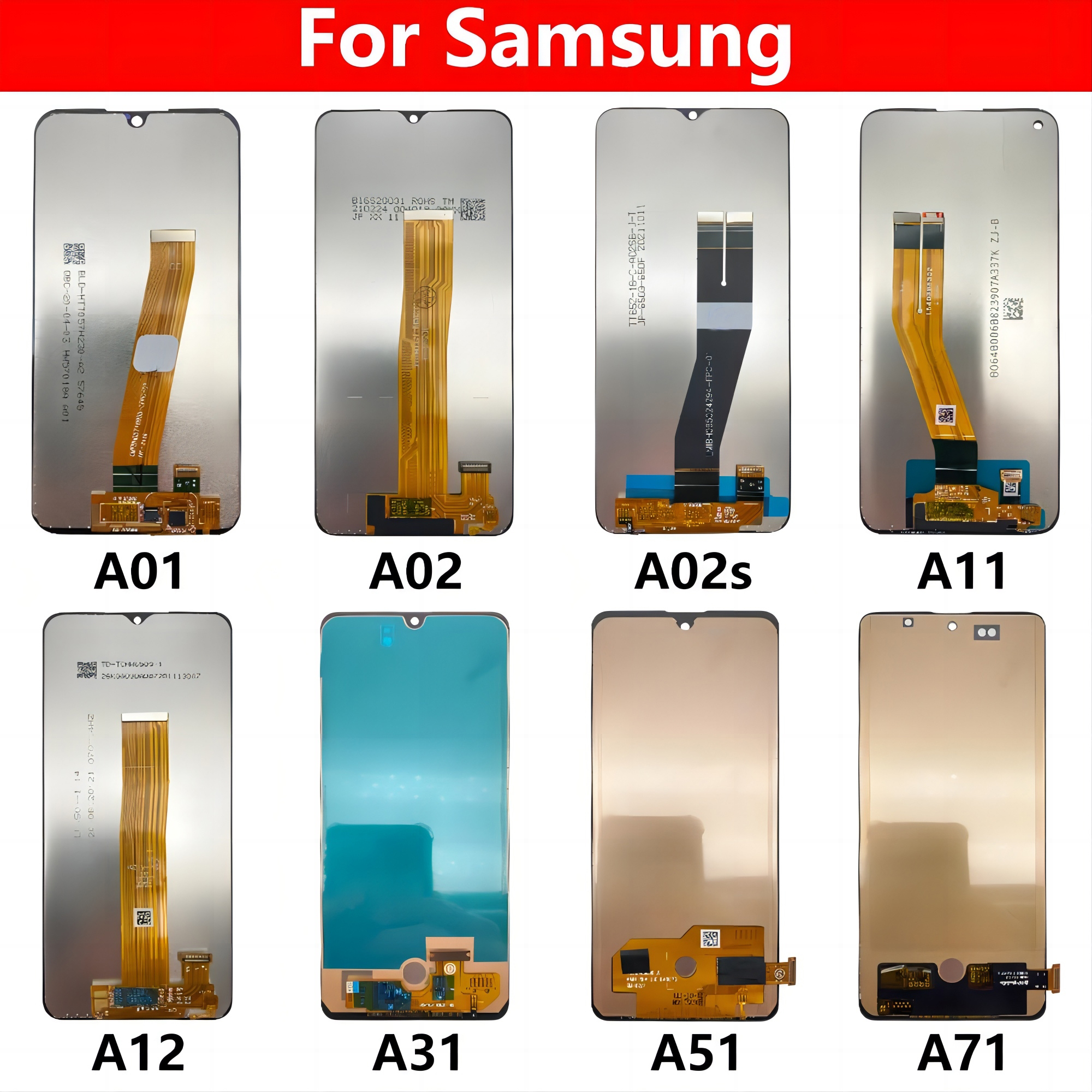 Bloc Ã©cran tactile LCD de remplacement, pour Samsung Galaxy A01 A02 A02S A11 A12 A31 A51 A71 A21s, original n° 2