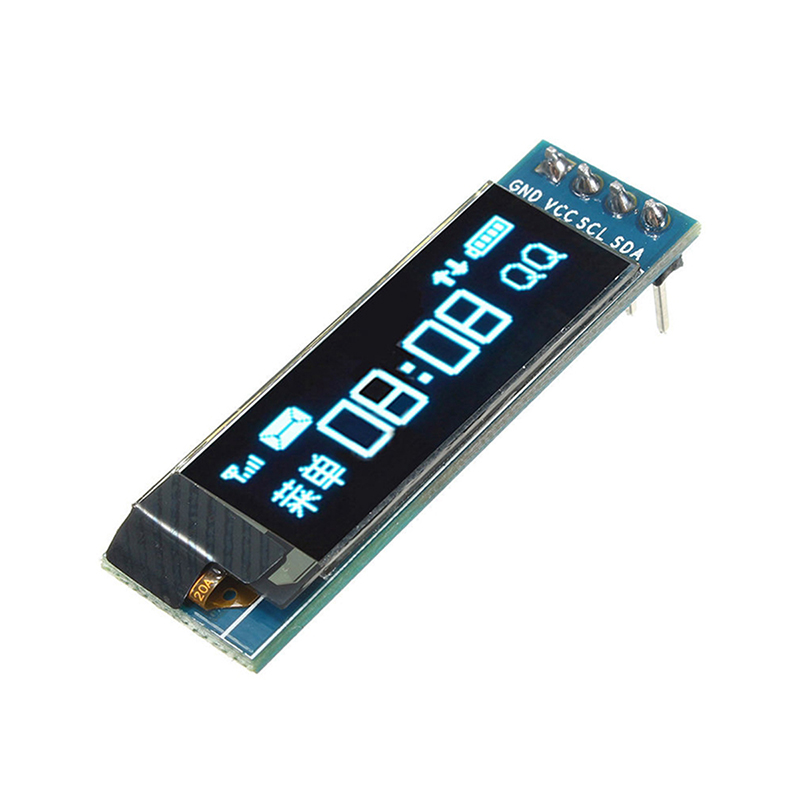 Module d'affichage OLED pour Ardunio, Ã©cran LED LCD, blanc et bleu, 0.91 pouces, interface IIC i2C, SSD1306, 12864, 0.91 n° 3