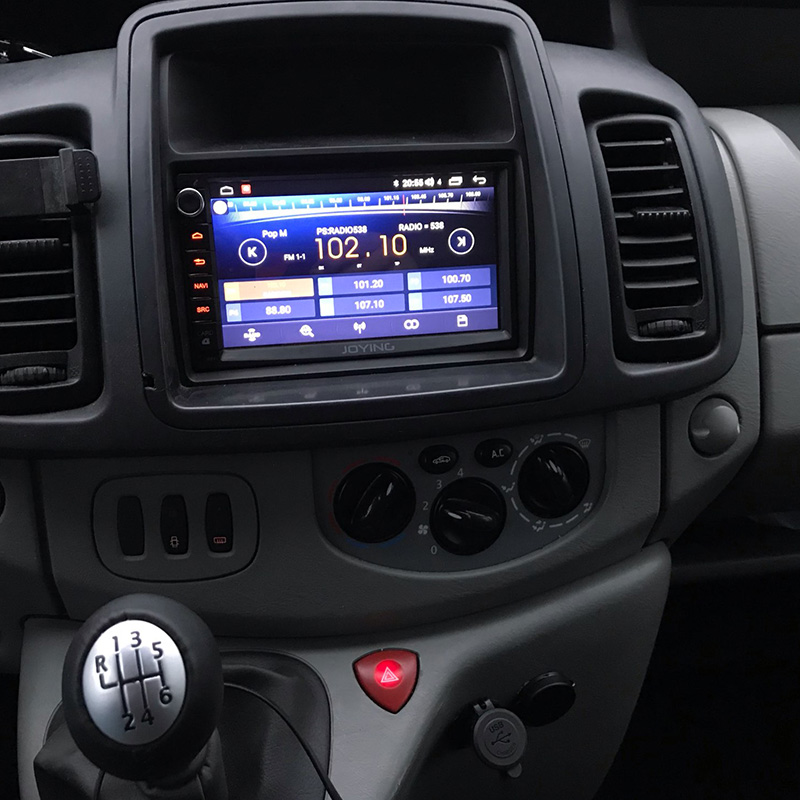 FaÃ§ade d'autoradio avec adaptateur de plaque de panneau DVD, kit de tableau de bord stÃ©rÃ©o, 2Din, Nissan Primastar, Renault Trafic II, Opel Vivaro 2011 + n° 6