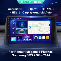 JUSTNAVI â€“ autoradio Android 2008, lecteur multimÃ©dia, vidÃ©o, Carplay, DSP, WIFI, 4G, 2 din, pour voiture Renault Megane 3 Fluence (2014 â€“ 10.0) small picture n° 1