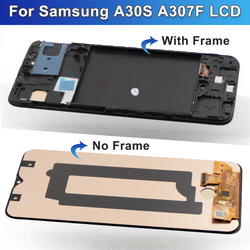 Ã‰cran tactile LCD numÃ©rique avec cadre, piÃ¨ces d'assemblage, empreintes digitales, Samsung Galaxy A30S, A307, A307F small picture n° 4