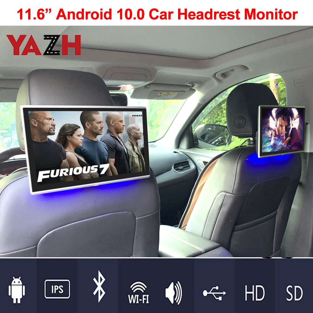 Moniteur HDMI de voiture Android 11.6, 8 cÅ“urs, 10.0 pouces, 1920x1080, Ã©cran Netflix, AUX, FM, Bluetooth, divertissement sur siÃ¨ge arriÃ¨re n° 1